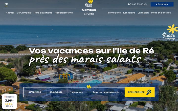 Screenshot of camping-loix.com