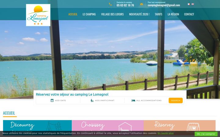 Posnetek zaslona camping-lomagnol.fr