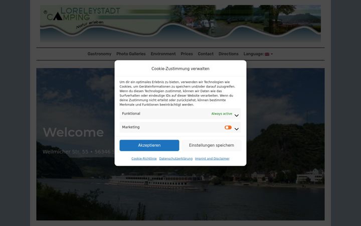 Screenshot of camping-loreleystadt.de