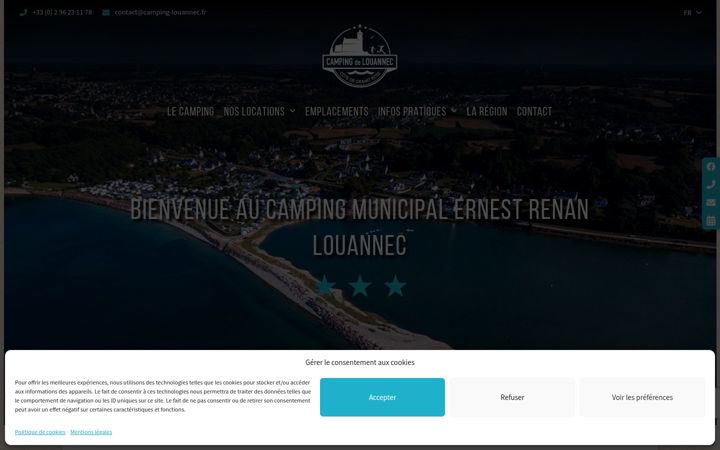 Captura de ecrã de camping-louannec.fr