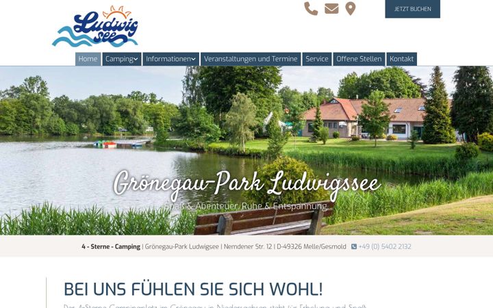 Screenshot of camping-ludwigsee.de