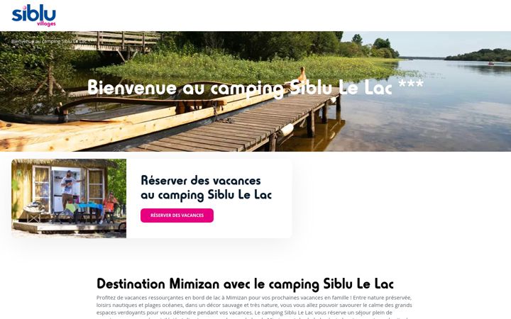 Screenshot of camping-mimizan-lac.com