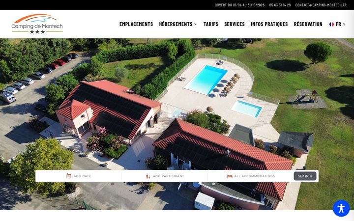 Captura de ecrã de camping-montech.fr