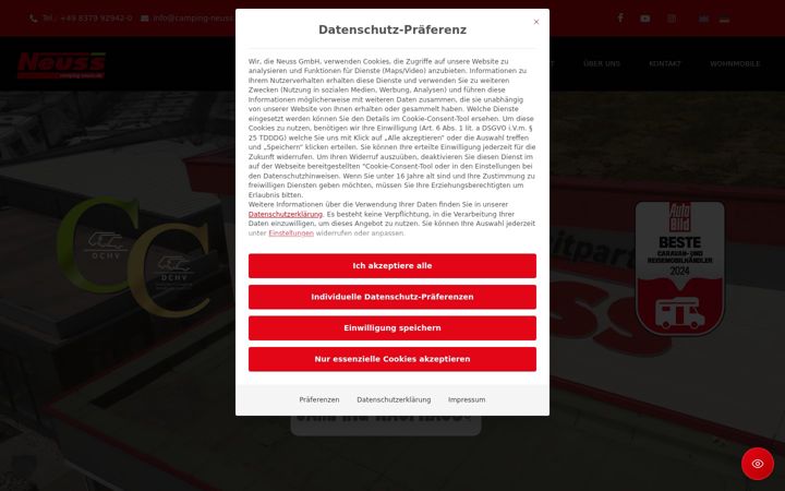 Screenshot του camping-neuss.de