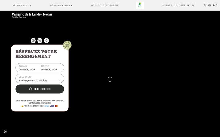 Screenshot stránky camping-nexon.fr