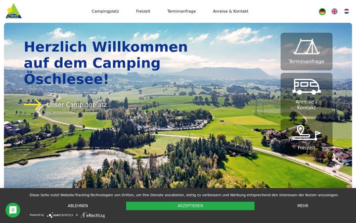 Screenshot του camping-oeschlesee.de