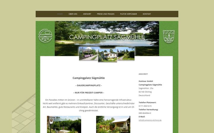 Screenshot of camping-olching.de