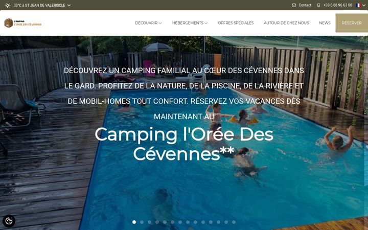 Screenshot stránky camping-oree-des-cevennes.fr