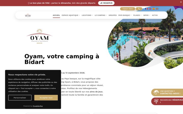 Screenshot of camping-oyam.com