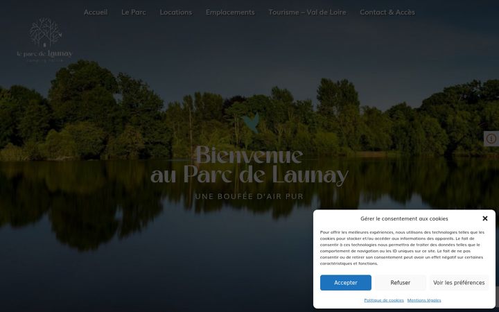 Screenshot of camping-parcdelaunay.com