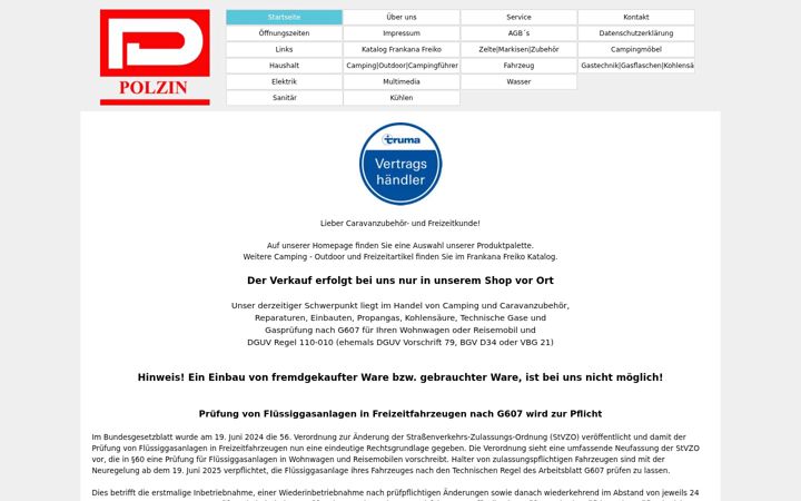 Screenshot von camping-polzin.de