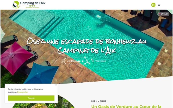Screenshot of camping-pommiers.fr