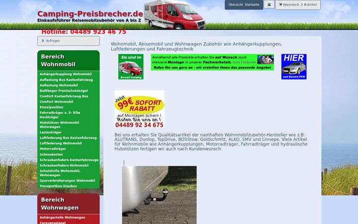 Screenshot του camping-preisbrecher.de