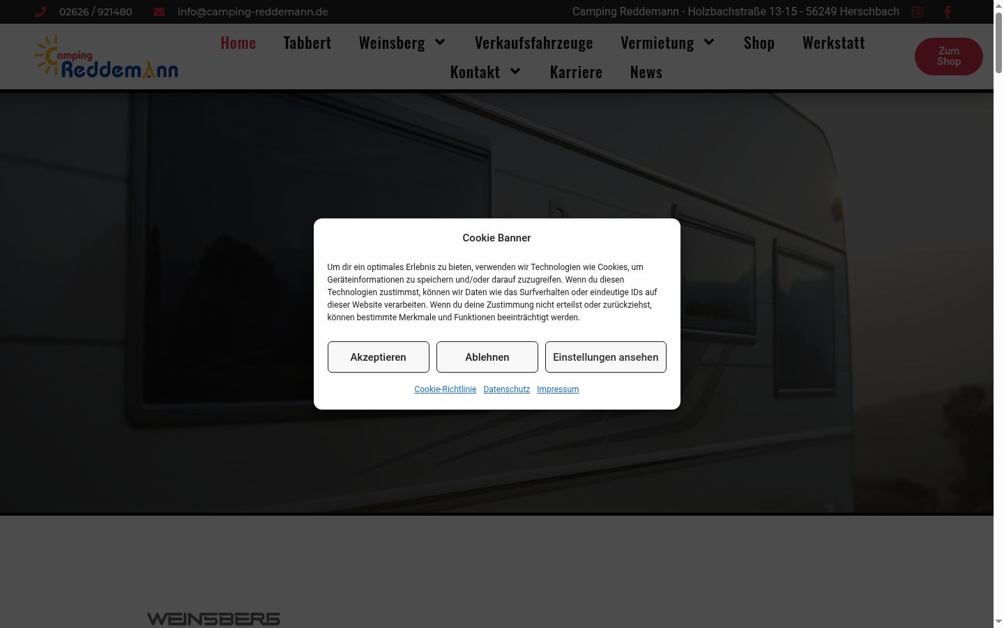 Screenshot tal-banner tal-kunsens muri qabel kwalunkwe interazzjoni