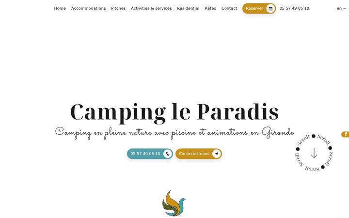 Ekrano kopija camping-residentiel-le-paradis.fr