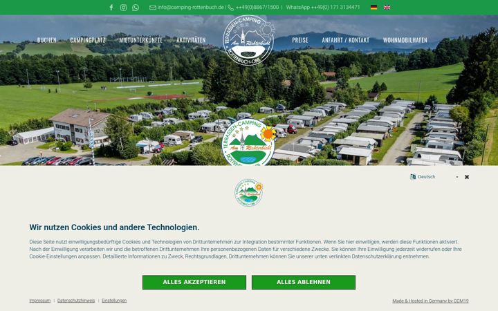 Screenshot of camping-rottenbuch.de