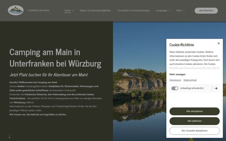 Screenshot of camping-saaleinsel.de