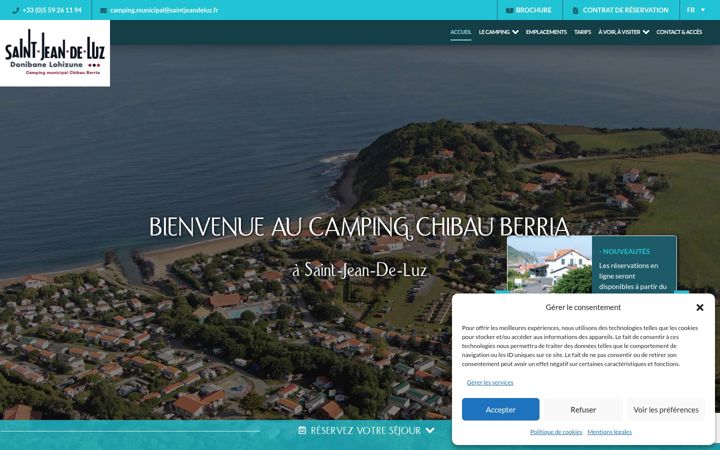 Ekrano kopija camping-saintjeandeluz.fr