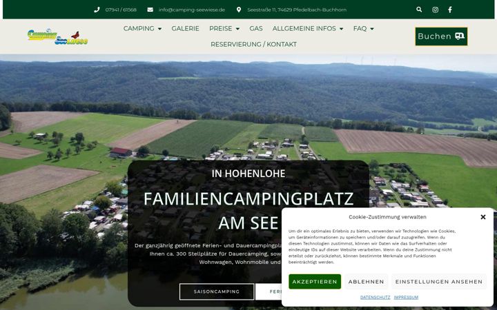 Screenshot ta' camping-seewiese.de