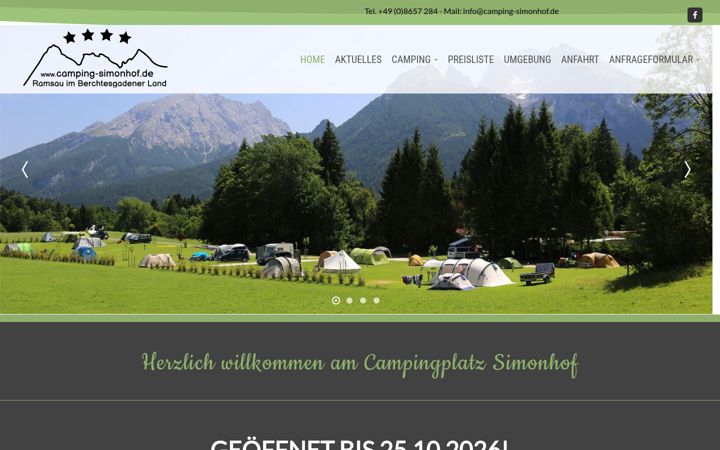 Screenshot of camping-simonhof.de