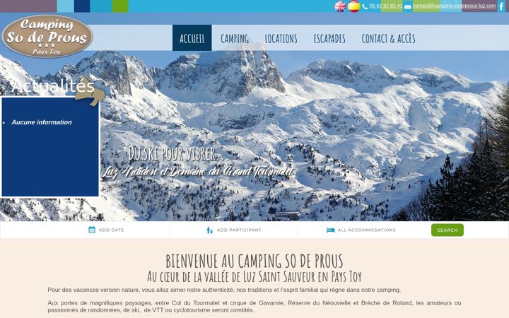 Screenshot di camping-sodeprous-luz.com