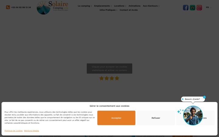 Ekrano kopija camping-solaire.fr