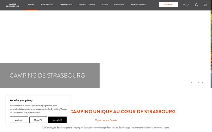 Screenshot of camping-strasbourg.com