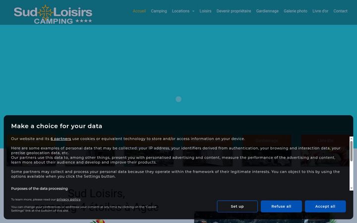 Screenshot of camping-sud-loisirs-agde.fr