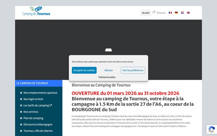 Screenshot of camping-tournus.com