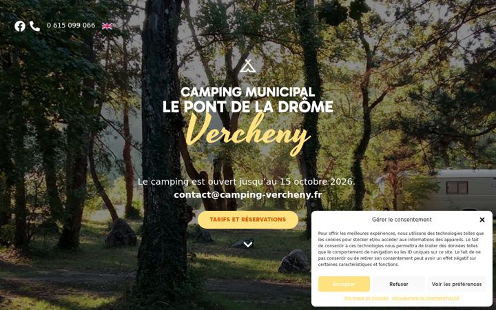 Ekrano kopija camping-vercheny.fr