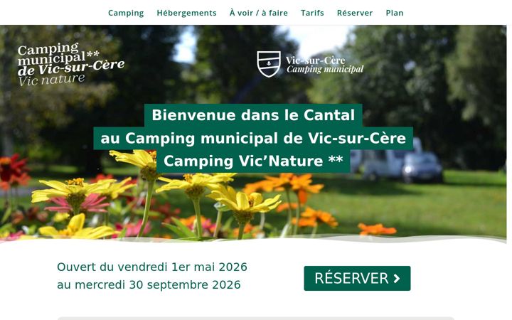 Screenshot of camping-vicnature.com