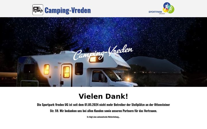 Screenshot of camping-vreden.de