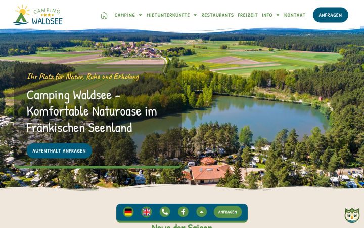 Screenshot ta' camping-waldsee.de
