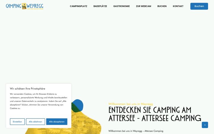 Screenshot of camping-weyregg.at