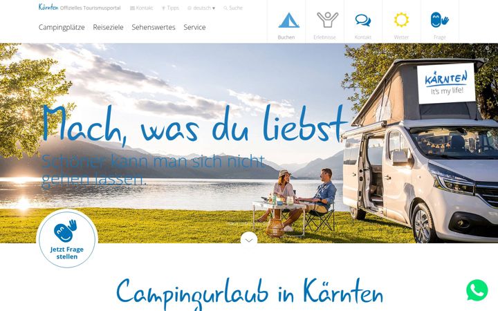 Screenshot of camping.at