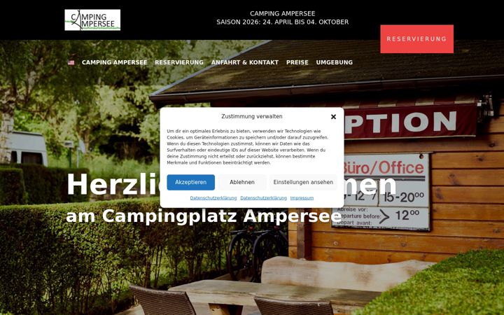 Screenshot of campingampersee.de