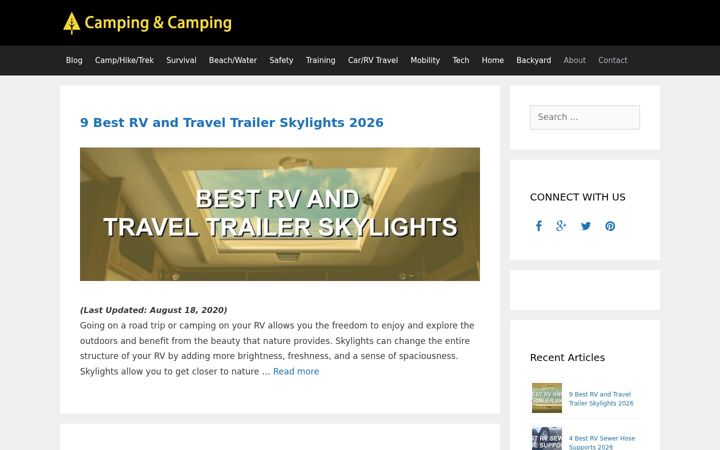 Screenshot of campingandcamping.com