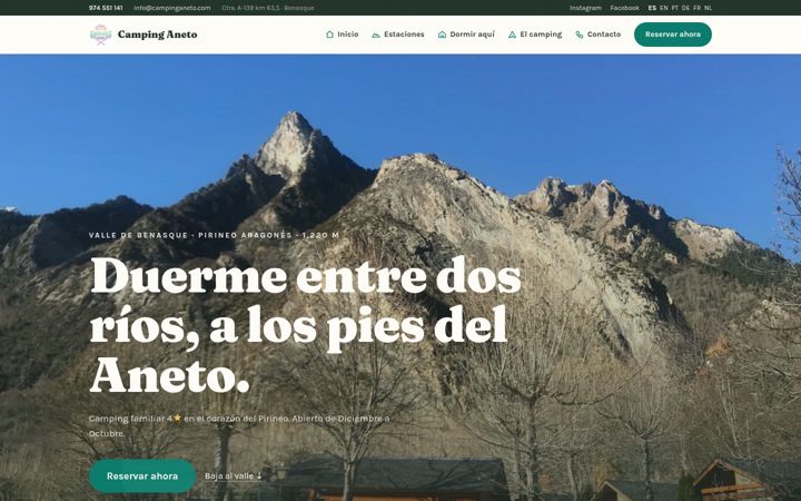 Screenshot of campinganeto.com