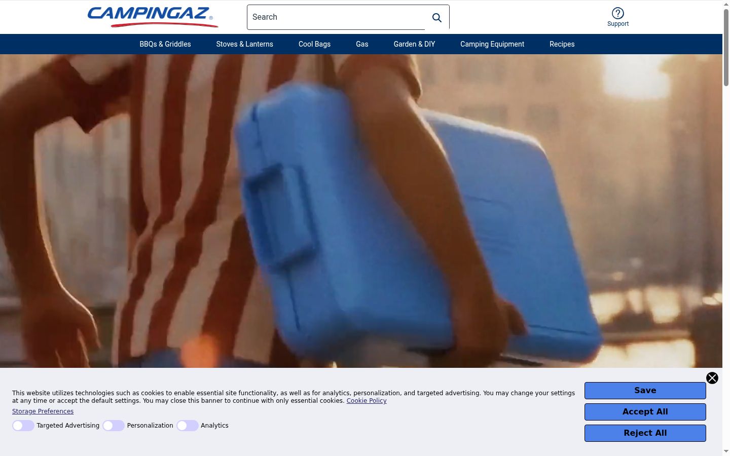 Snímek obrazovky baneru souhlasu zobrazeného před jakoukoli interakcí