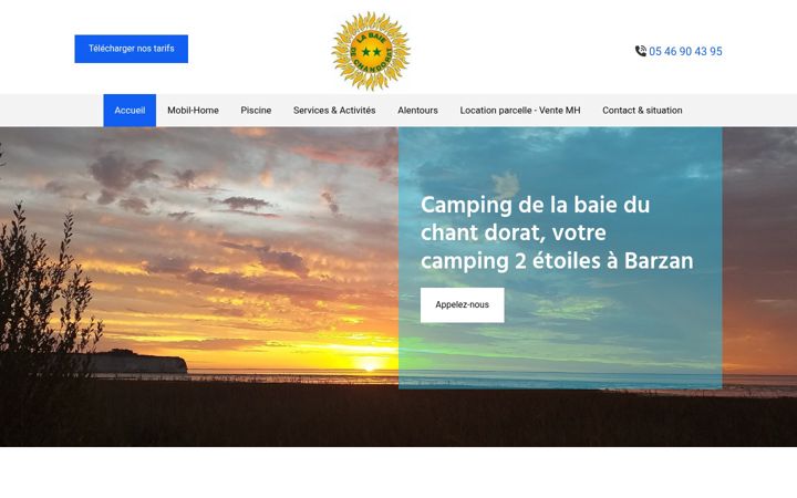 Screenshot of campingbaiedechandorat.fr