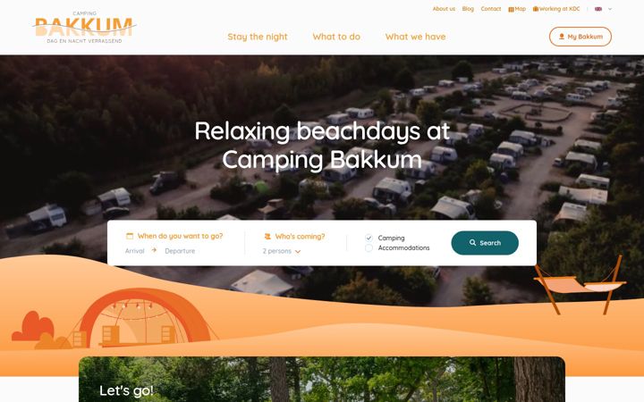 Screenshot of campingbakkum.com