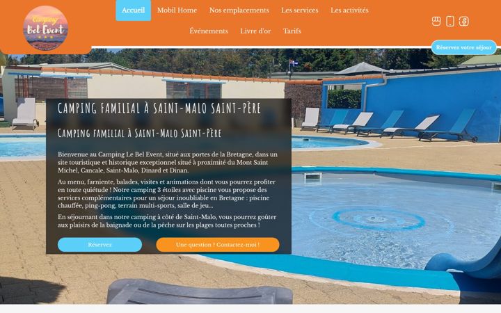 Screenshot of campingbelevent.com