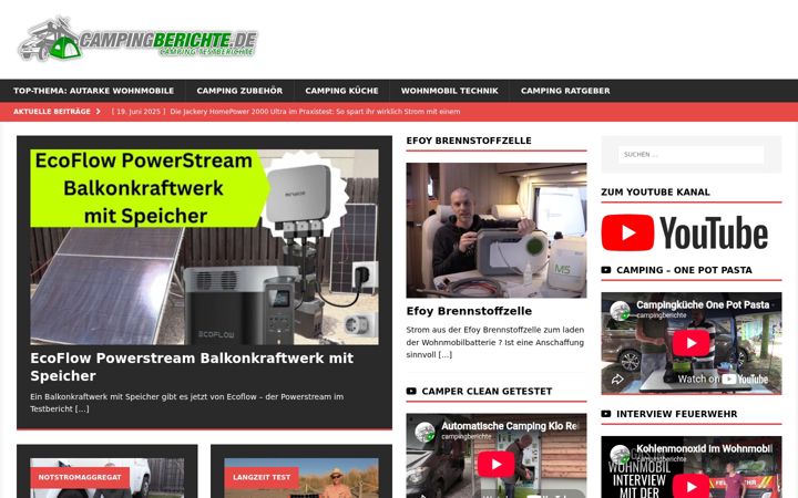 Screenshot ta' campingberichte.de