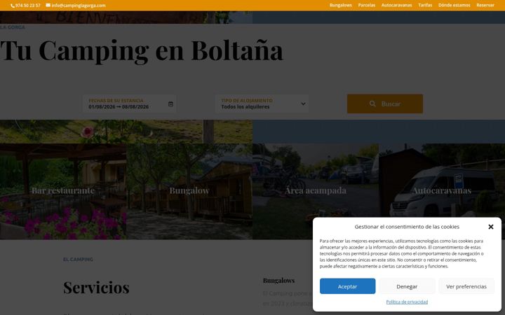 Screenshot of campingboltana.es