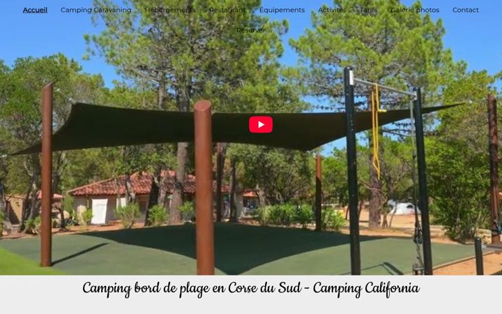 Screenshot of campingcaliforniacorse.com
