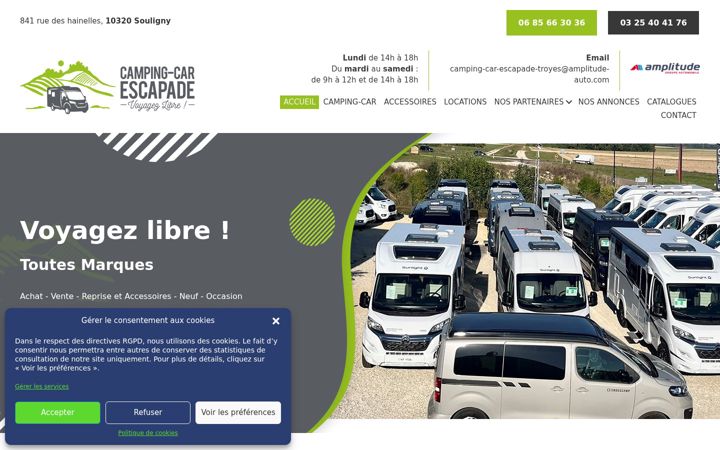 Ekrano kopija campingcarescapade.fr