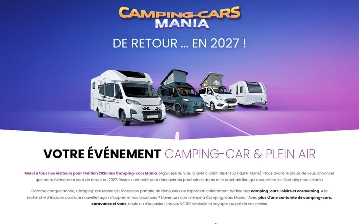 Screenshot of campingcars-mania.fr