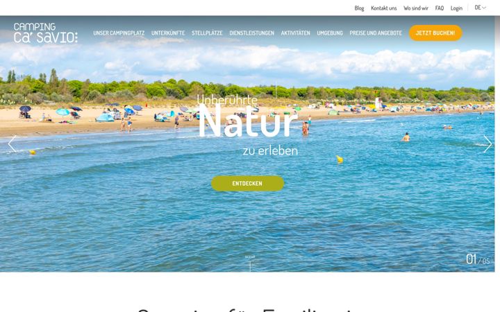 Screenshot of campingcasavio.de