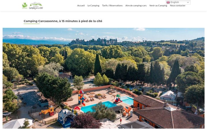 Screenshot of campingcitecarcassonne.com