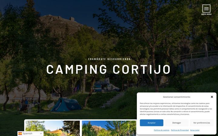 Screenshot of campingcortijo360.es